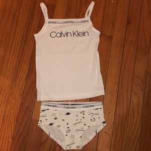 Calvin Klein Girls Tank and Panty Set